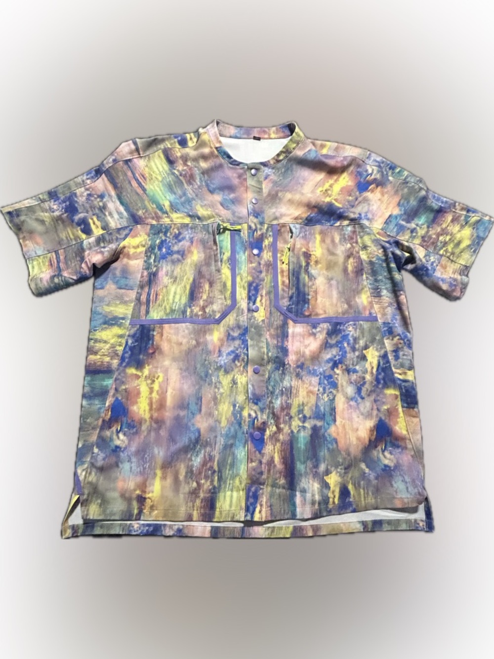 Lululemon Water Repellent Hiking Shirt Men XL Multicolor Altered Nature Pocket